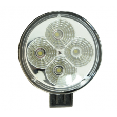 Lampa robocza diodowa okrągła, 4 - led x 3W, 12W, 12V / 24V, 960lm, 6000K, barwa światła zimna KS0212 ERA Lamps