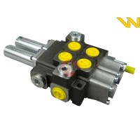 Rozdzielacz hydrauliczny 2-sekcyjny 40L joystick na linki Waryński